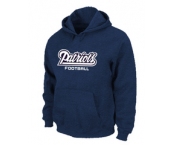 New England Patriots Authentic font Pullover Hoodie D.Blue