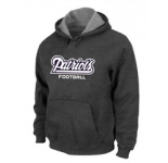 New England Patriots Authentic font Pullover Hoodie D.Grey