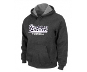 New England Patriots Authentic font Pullover Hoodie D.Grey