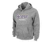 New England Patriots Authentic font Pullover Hoodie Grey