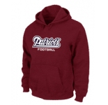 New England Patriots Authentic font Pullover Hoodie Red