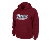 New England Patriots Authentic font Pullover Hoodie Red