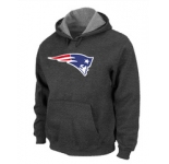New England Patriots Logo Pullover Hoodie D.Grey