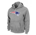New England Patriots Logo Pullover Hoodie Grey