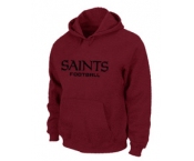 New Orleans Sains Authentic font Pullover Hoodie Red