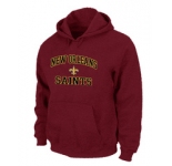 New Orleans Sains Heart & Soul Pullover Hoodie RED