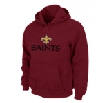 New Orleans Saints Authentic Logo Pullover Hoodie RED