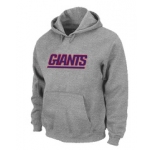 New York Giants Authentic Logo Pullover Hoodie Grey