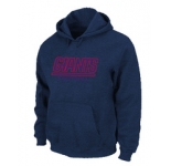 New York Giants Authentic font Pullover Hoodie D.Blue