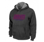 New York Giants Authentic font Pullover Hoodie D.Grey