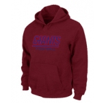 New York Giants Authentic font Pullover Hoodie Red