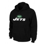 New York Jets Authentic Logo Pullover Hoodie Black
