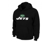 New York Jets Authentic Logo Pullover Hoodie Black