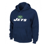 New York Jets Authentic Logo Pullover Hoodie D.Blue