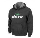 New York Jets Authentic Logo Pullover Hoodie D.Grey