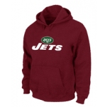 New York Jets Authentic Logo Pullover Hoodie RED
