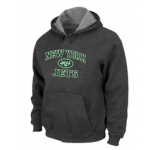 New York Jets Heart & Soul Pullover Hoodie D.Grey