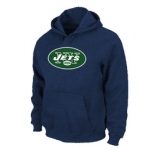 New York Jets Logo Pullover Hoodie D.Blue