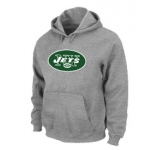 New York Jets Logo Pullover Hoodie Grey