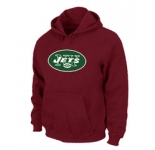 New York Jets Logo Pullover Hoodie RED