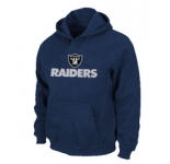 Oakland Raiders Authentic Logo Pullover Hoodie D.Blue