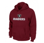 Oakland Raiders Authentic Logo Pullover Hoodie RED