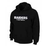 Oakland Raiders Authentic font Pullover Hoodie Black