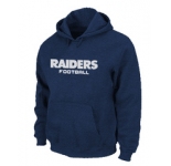 Oakland Raiders Authentic font Pullover Hoodie D.Blue