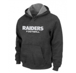 Oakland Raiders Authentic font Pullover Hoodie D.Grey