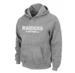 Oakland Raiders Authentic font Pullover Hoodie Grey