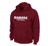 Oakland Raiders Authentic font Pullover Hoodie Red