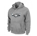 Philadelphia Eagles Authentic Logo Pullover Hoodie Grey