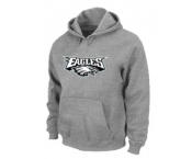 Philadelphia Eagles Authentic Logo Pullover Hoodie Grey