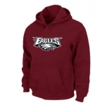 Philadelphia Eagles Authentic Logo Pullover Hoodie RED