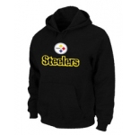 Pittsburgh Steelers Authentic Logo Pullover Hoodie Black