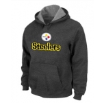 Pittsburgh Steelers Authentic Logo Pullover Hoodie D.GREY