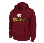 Pittsburgh Steelers Authentic Logo Pullover Hoodie RED