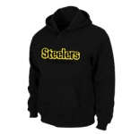 Pittsburgh Steelers Authentic font Pullover Hoodie Black