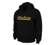 Pittsburgh Steelers Authentic font Pullover Hoodie Black