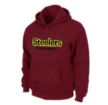 Pittsburgh Steelers Authentic font Pullover Hoodie Red