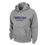 San Diego Charger Authentic font Pullover Hoodie Grey
