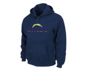 San Diego Chargers Authentic Logo Pullover Hoodie D.Blue