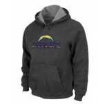 San Diego Chargers Authentic Logo Pullover Hoodie D.Grey