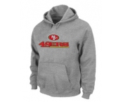 San Francisco 49ers Authentic Logo Pullover Hoodie Grey