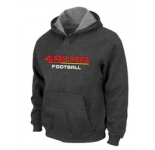 San Francisco 49ers Authentic font Pullover Hoodie D.Grey
