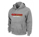 San Francisco 49ers Authentic font Pullover Hoodie Grey