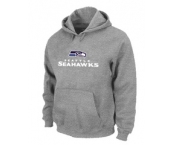 Seattle Seahawks Authentic Logo Pullover Hoodie Grey