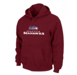 Seattle Seahawks Authentic Logo Pullover Hoodie RED