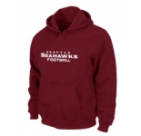 Seattle Seahawks Authentic font Pullover Hoodie Red