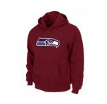 Seattle Seahawks Logo Pullover Hoodie RED